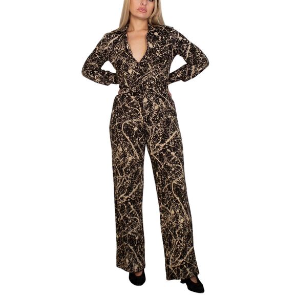 1970s Diane Von Furstenburg Jumpsuit | Paint Splatter | Vintage - Picture 3 of 8